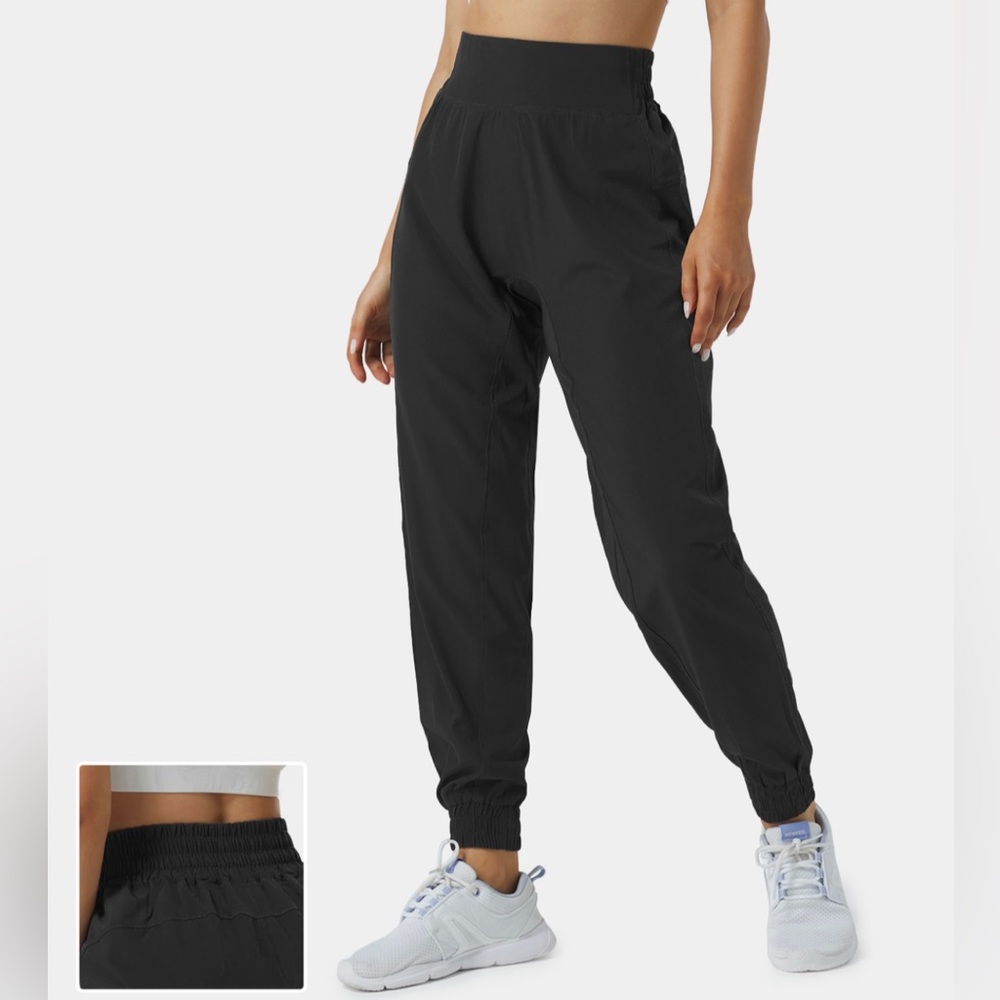 High Waisted Elastic Waistband Casual Joggers Small Petite HALARA SM